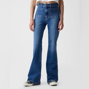 Gap x LoveShackFancy 70s Flare High Rise Jean size 28